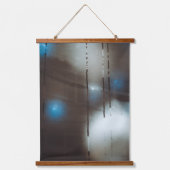 Dark Misted Window met kerstballen Hangend Wandkleed (Voorkant)