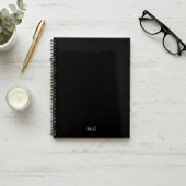 Dark Mode Stationary Glossy Black Agenda Initials