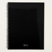 Dark Mode Stationary Glossy Black Agenda Initials (Voorkant)