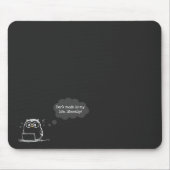 Dark Mode Uil Mousepad voor tech liefhebbers Muismat (Voorkant)