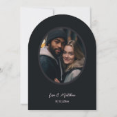 Dark Moody 3D Flowers Wedding Invitation (Dos)