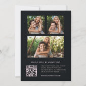 Dark Moody 3D Flowers Wedding Invitation (Dos)