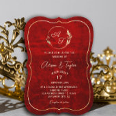 Dark Moody Black Red avec rayures Invitation