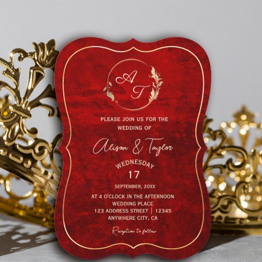 Dark Moody Black Red avec rayures Invitation