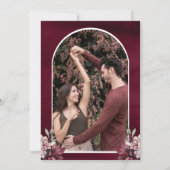 Dark Moody Bloemen Lijst Foto Zwart Vrijgezellenfe Kaart (Achterkant)