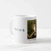 Dark Moody Blue Jay Art FOCUS Affirmation Mug (Devant gauche)