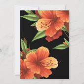 Dark Moody Elegant Sinaasappel Bloemen Bruiloft Kaart (Achterkant)