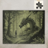 Dark Moody Fantasy Forest Dragon Board Gamer Legpuzzel