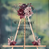 Dark Moody Floral Frame Wedding Welcome (Neutre)