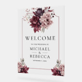 Dark Moody Floral Frame Wedding Welcome (Angle)