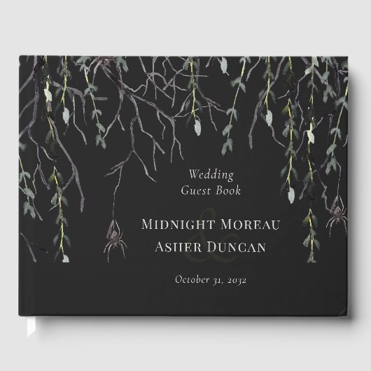 Dark Moody Gothic Wedding Gastboek Gastenboek (Voorkant)