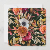 Dark Moody Herfst Floral lRomantisch Vrijgezellenf Kaart (Achterkant)