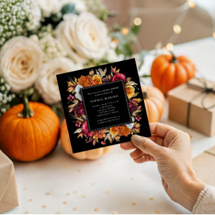 Dark Moody Herfst Floral lRomantisch Vrijgezellenf Kaart