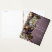 Dark Moody Mauve Floral Moderne Mariage Inviter (Devant avec enveloppe)