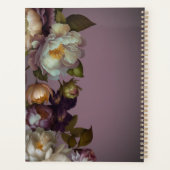 Dark Moody Mauve Floral Moderne Mariage Inviter (Dos)