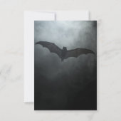 Dark Moody Midnight Bat & Fog Bruiloft QR Code RSVP Kaartje (Achterkant)