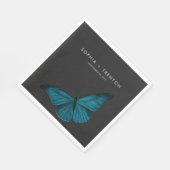 Dark Moody minimale Blauwgroen mot bruiloft Servet (Hoek)