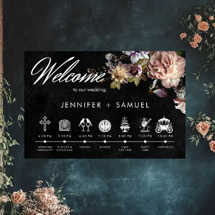 Dark Moody Pastel Opulent Floral Orde van Evenemen Poster