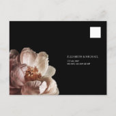 Dark Moody Pink Floral Meal Choices Weddenschap RS Uitnodiging Briefkaart (Achterkant)