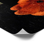 Dark Moody Romantic Floral Dutch Wedding Seating S Poster (Hoek)