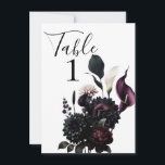 Dark Moody Romantic Floral Mariage Numéro de table<br><div class="desc">cherchez les articles correspondants dans mon magasin.</div>