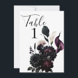 Dark Moody Romantic Floral Mariage Numéro de table<br><div class="desc">cherchez les articles correspondants dans mon magasin.</div>