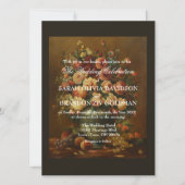 Dark Moody Romantic Rozen Antiek Tole Wedding Inv Kaart (Voorkant)