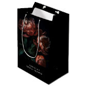 Dark Moody Romantisch Bloemen Vrijgezellenfeest Medium Cadeauzakje (Voorkant Gekanteld)