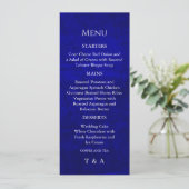 Dark Moody Royal Blue met krassen Menu Kaart (Staand voorkant)