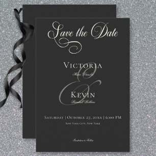 Dark Moody Victoriaans Moon & Sun Bruiloft Save The Date
