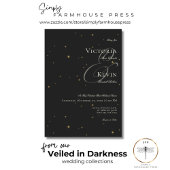 Dark Moody Victoriaans Sterren Bruiloft Kaart