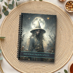 Dark Moon Witch - Aangepaste Grimoire Journal Notitieboek