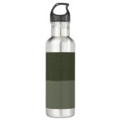 Dark Moss Split Panel aangepaste waterfles Waterfles (Voorkant)
