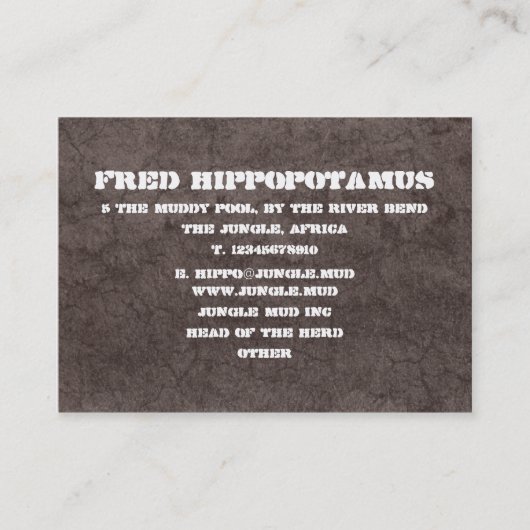 Dark Mud Visitekaartje (Voorkant)