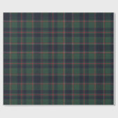 Dark Navy Blue Red Green Plaid Pattern Holiday Cadeaupapier (Vlak)