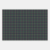 Dark Navy Blue Red Green Plaid Pattern Holiday Inpakpapier Vel (Voorkant 3)