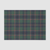 Dark Navy Blue Red Green Plaid Pattern Holiday Tissuepapier (Voorkant)