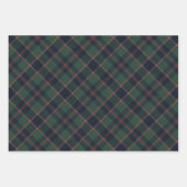Dark Navy Blue Red Green Plaid Wrapping Paper (Voorkant 2)