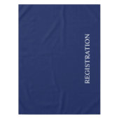 Dark Navy Blue Registratiebalie Tafelkleed (Voorkant)