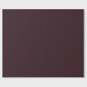 Dark Navy & Burgundy Striped Cadeaupapier (Vlak)