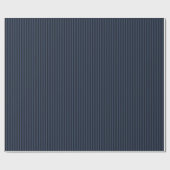 Dark Navy Striped Cadeaupapier (Vlak)