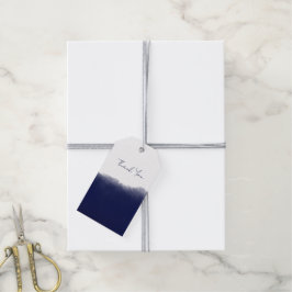 Dark Navy Watercolor Cadeaulabel