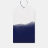 Dark Navy Watercolor Cadeaulabel (Achterkant)