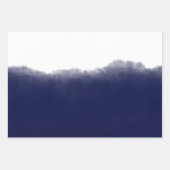 Dark Navy Watercolor Inpakpapier Vel (Voorkant)