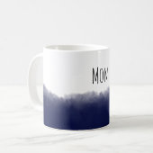 Dark Navy Watercolor Koffiemok (Voorkant links)