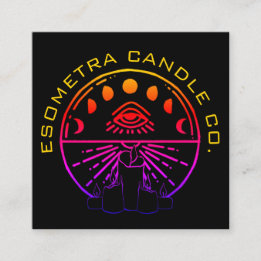 Dark Neon Esoteric Artisan Candle Company Vierkante Visitekaartje