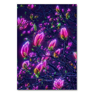Dark Neon Magnolia Acrylic Sign – Botanical Glowin Kaart