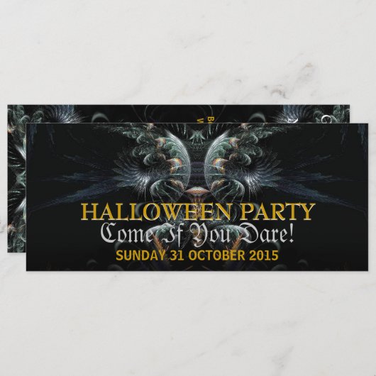 Dark Night Angel Halloween Party Invitation (Devant / Derrière)