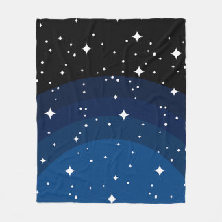 Dark Night Sky Sterren Patroon Fleece Deken