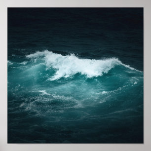 Dark Ocean Wave Art Design Poster